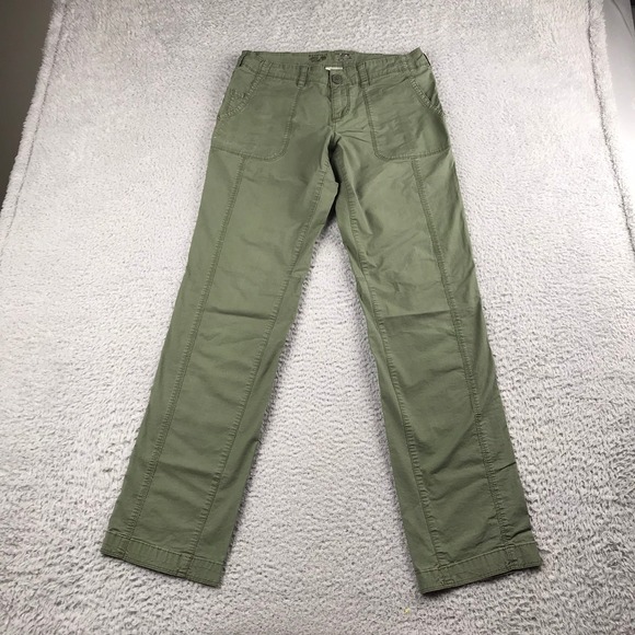 Mountain Hardwear Pants - Mountain Hardwear Pants Womens 4 Olive Green Cotton Stretch Hiking Outdoor
